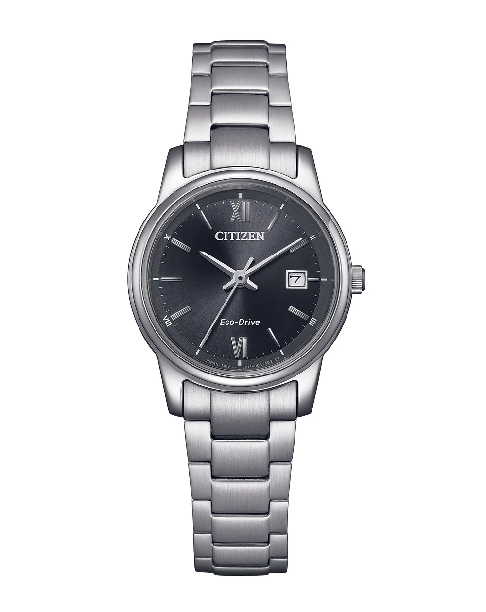Citizen Eco-Drive Black Dial Stainless Steel Watch EW2318-73E