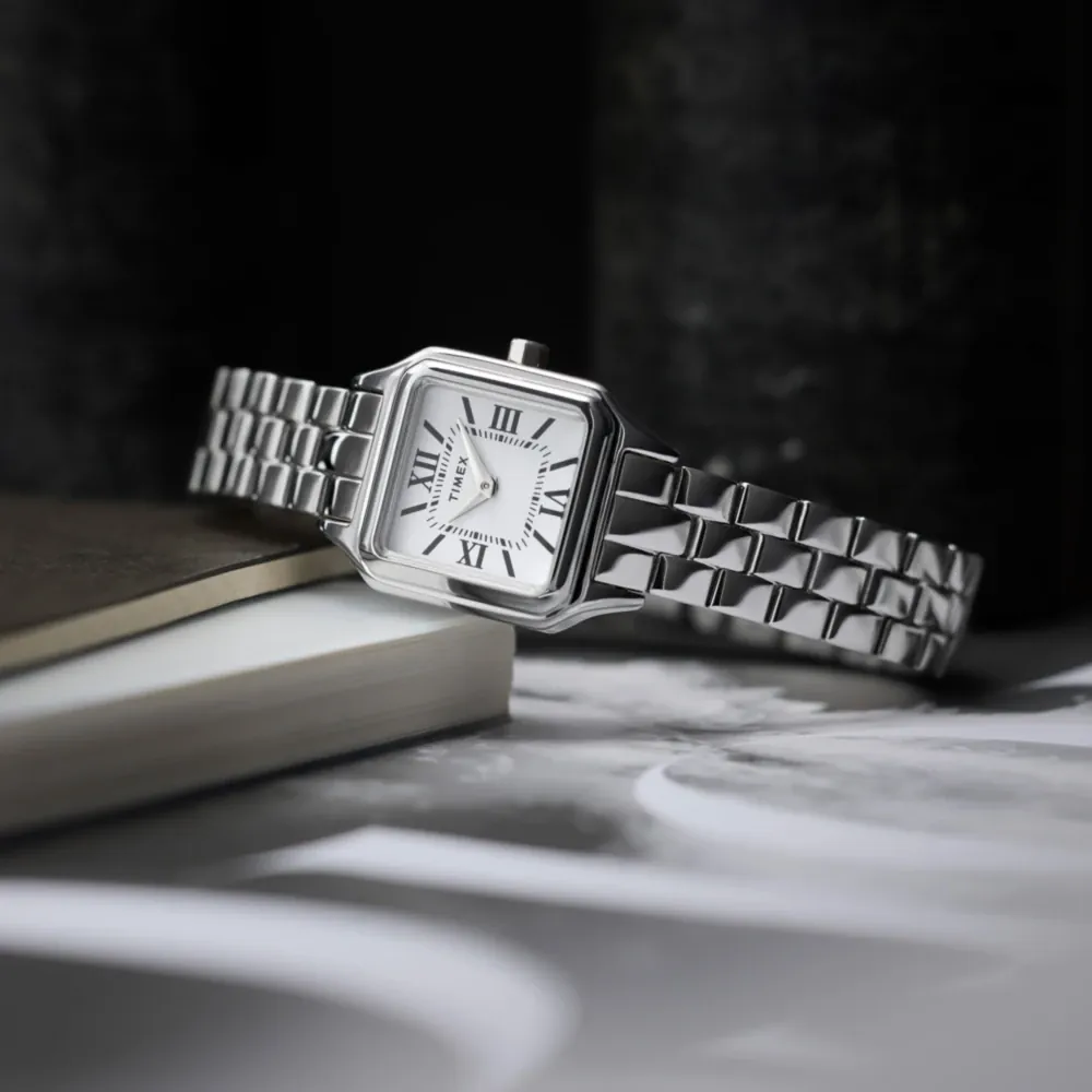 Timex Legacy Addison Trend Square Silver Dial Stainless Steel Women's Watch TW2Y23800