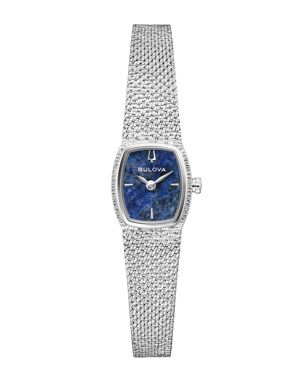 Bulova Quartz Goddess of Time "Sodalite" Blue Stone Dial Stainless Steel Watch 96L343