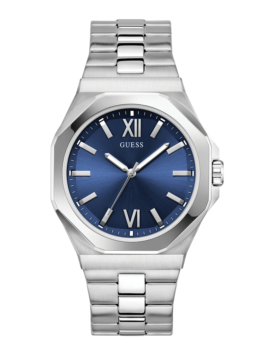 Guess Mens Blue Dial Stainless Steel Watch GW0849G1