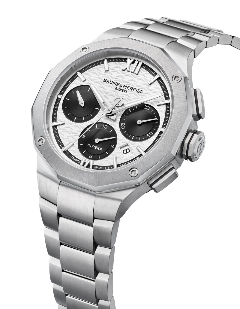 Baume & Mercier Stainless Steel "Panda" Chronograph Riviera 43mm M0A10827