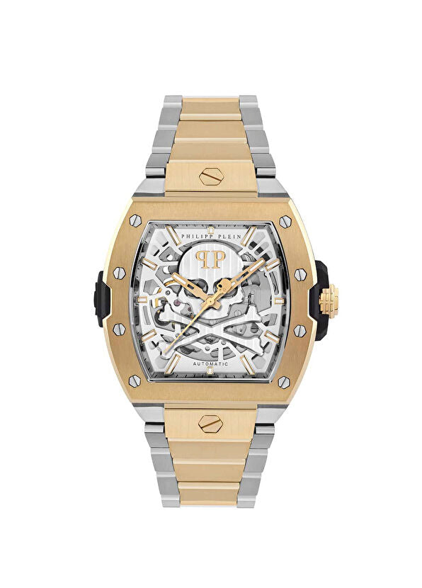 Philipp Plein Skeleton Automatic Two Tone Stainless Steel Watch PWJFA0525