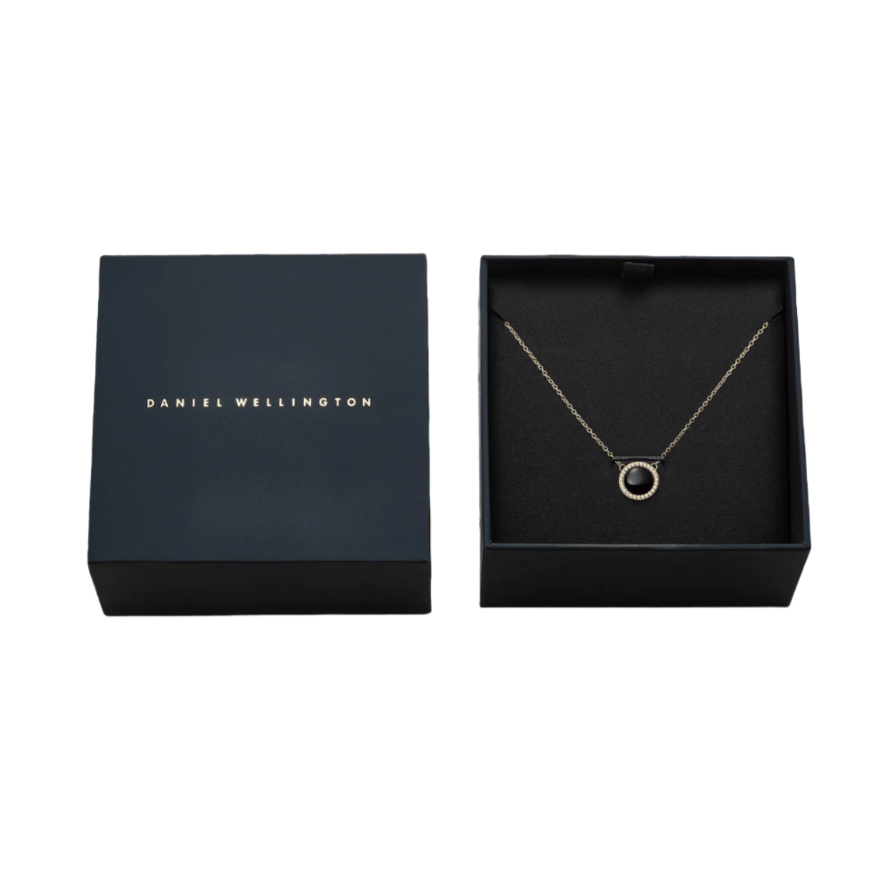 Daniel Wellington Audrey Black Agathe Gold Necklace DW00401444