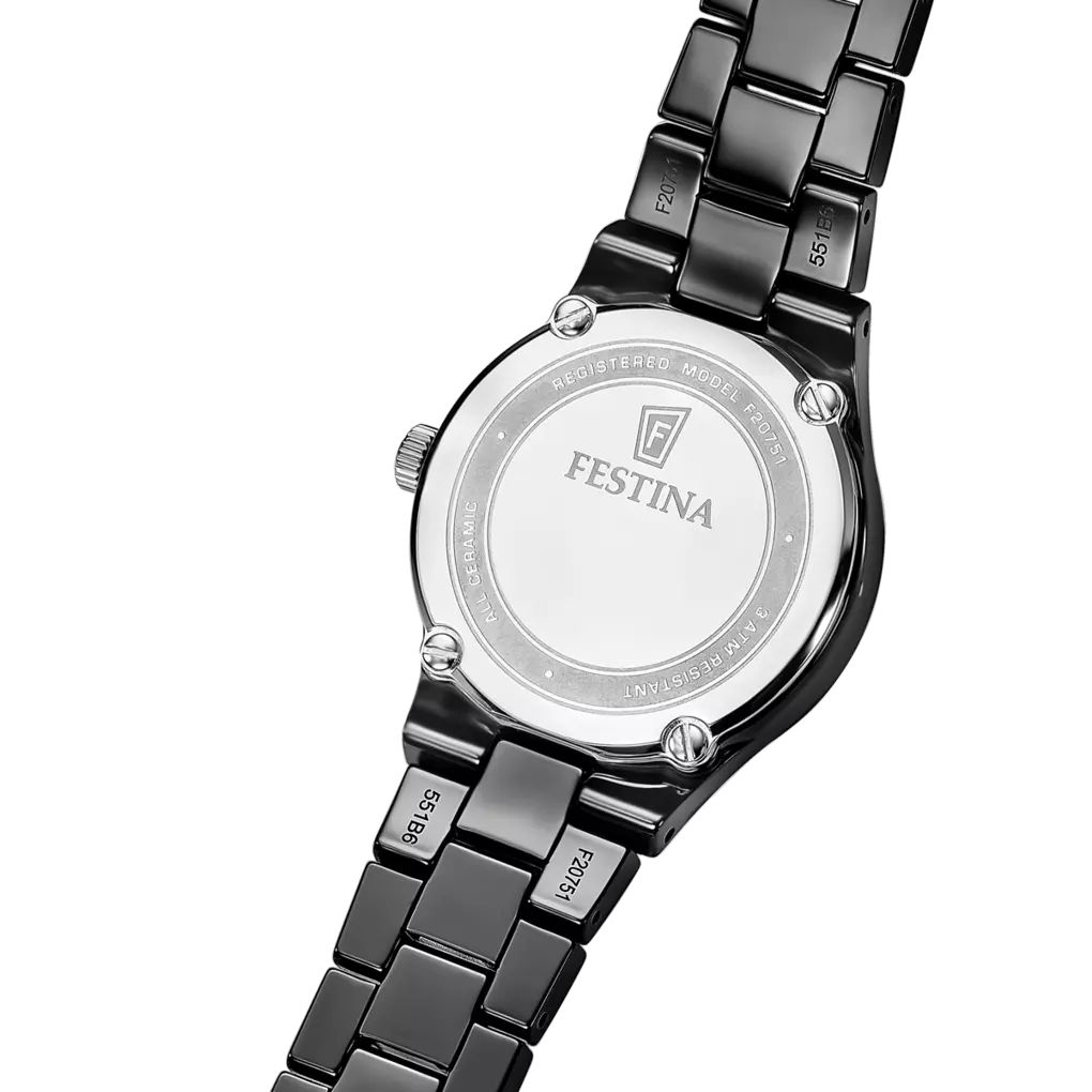Festina Black Dial Black Ceramic Women's Watch F20751/7
