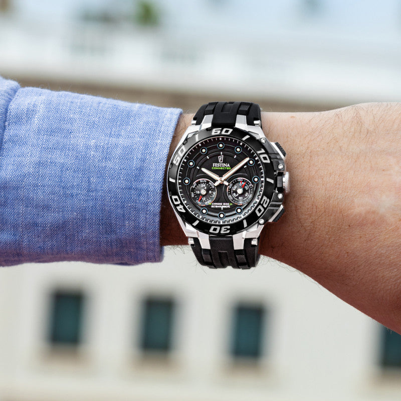 Festina Black Dial Black Rubber Strap Men's Watch F20763/3