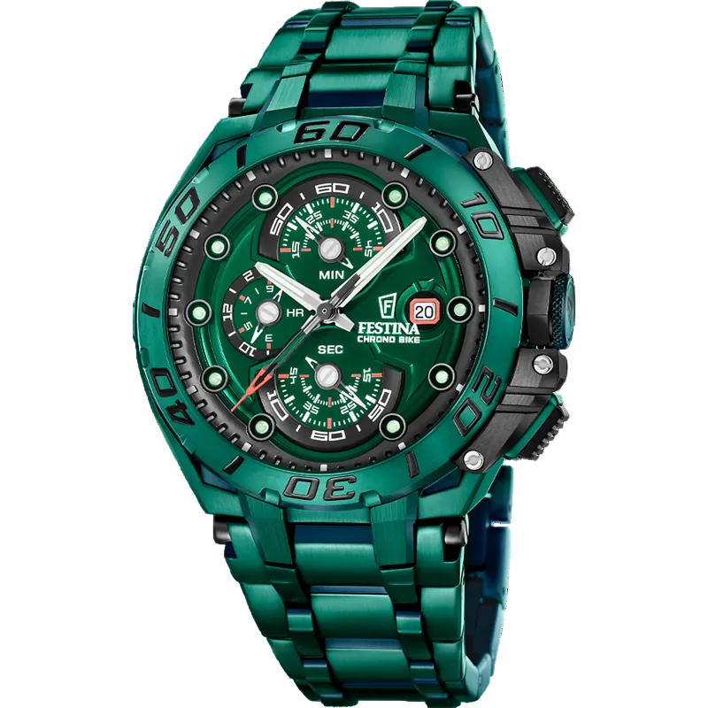 Festina Special Edition Green Dial Stainless Steel Men's Watch F20758/1