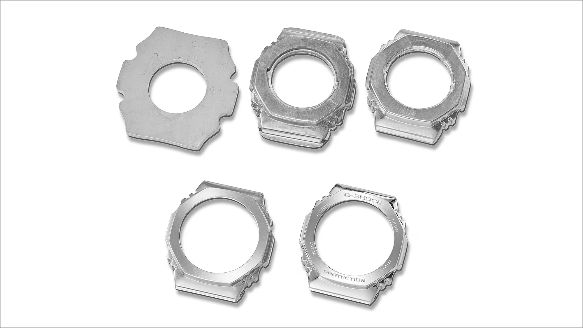 G-Shock 110 Fine Metallic Series Resin Band Stainless Steel Case Watch GM110YRA-8A