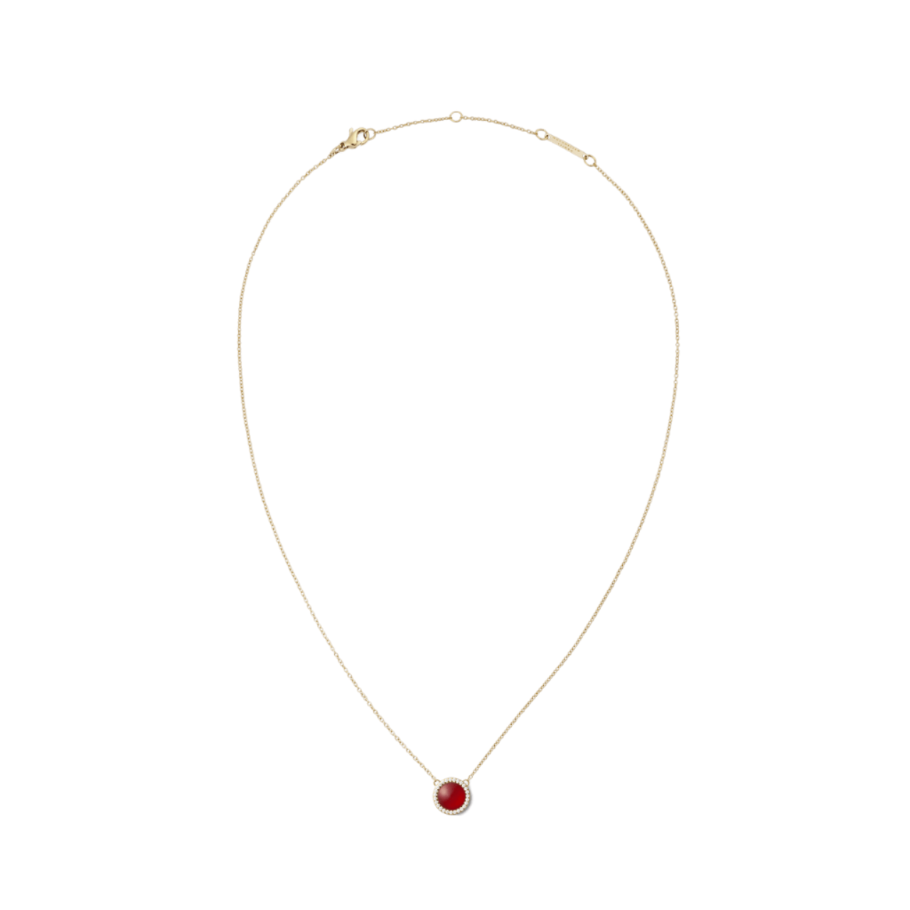 Daniel Wellington Audrey Red Agathe Gold Necklace DW00401440