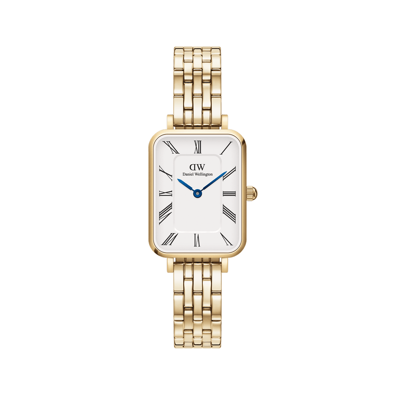 Daniel Wellington Quadro Roman Numerals 5-Link Gold Watch DW00100688