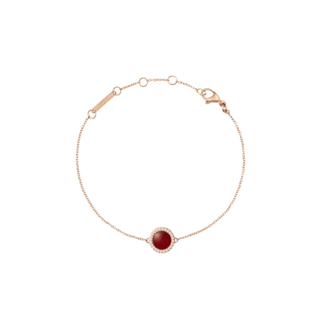 Daniel Wellington Audrey Red Agathe Rose Gold Bracelet DW00401428