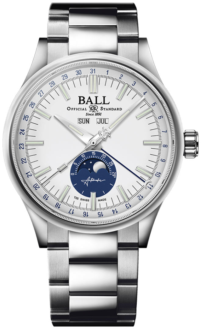 Ball Engineer II Moon Calendar White Dial NM3016C-S1J-WH