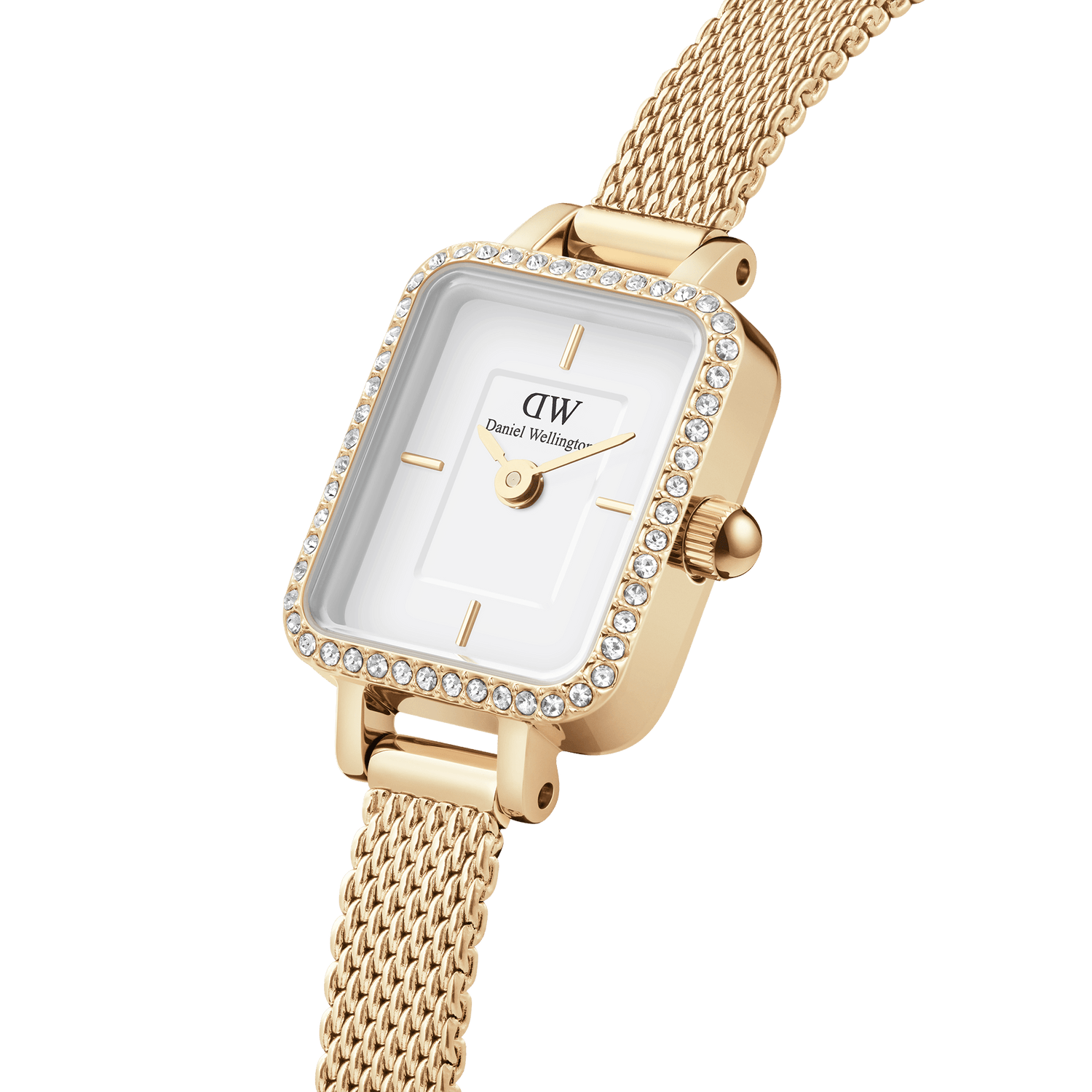 Daniel Wellington Quadro Mini Lumine Bezel Gold Watch DW00100730