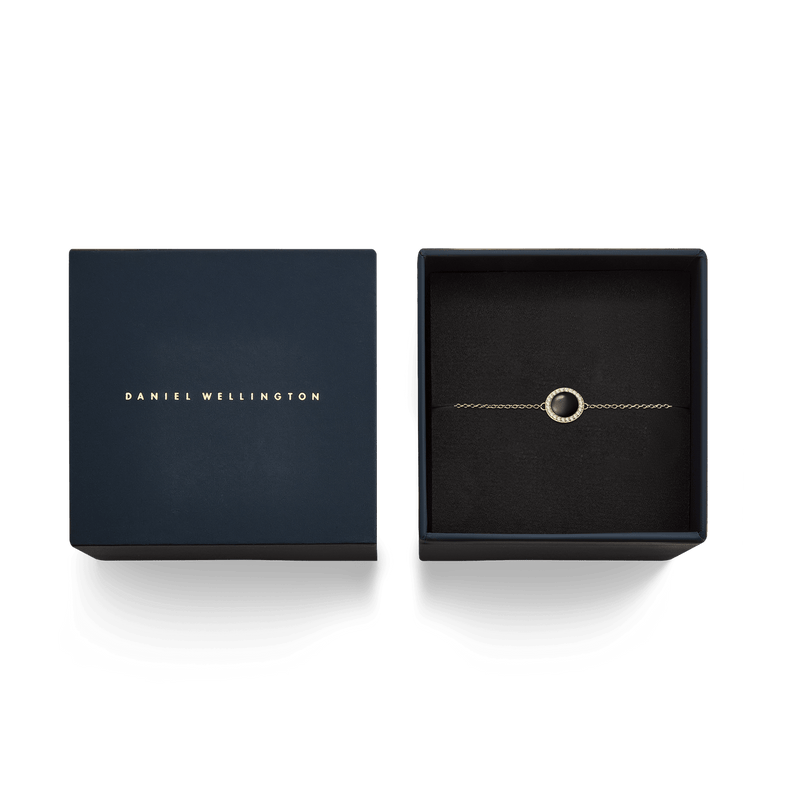 Daniel Wellington Audrey Black Agathe Gold Bracelet DW00401426