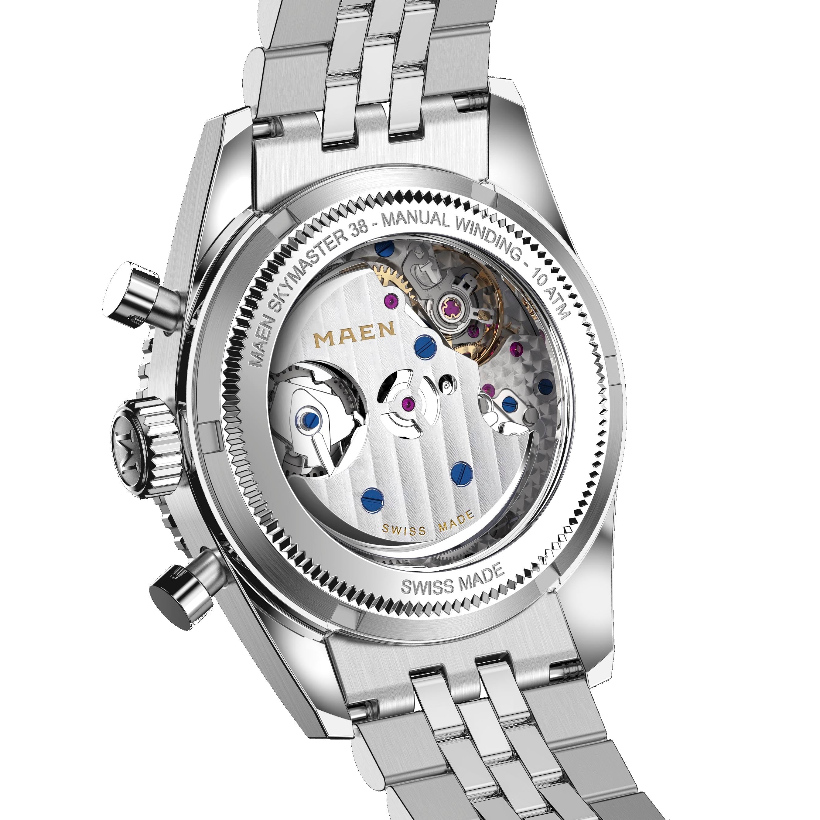 MAEN MAEN Skymaster 38 Chronograph Manual Wind Watch M6.1.2 - Caseback 179c2288-1da1-4234-9d71-e343e0b21200