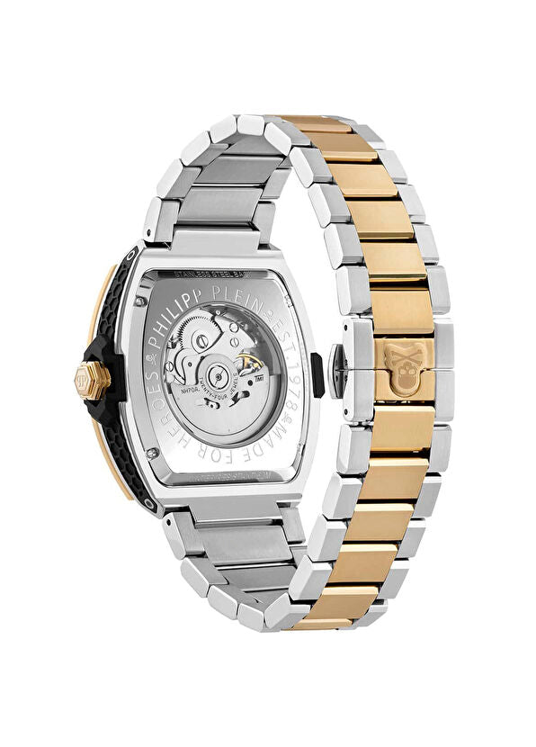 Philipp Plein Skeleton Automatic Two Tone Stainless Steel Watch PWJFA0525