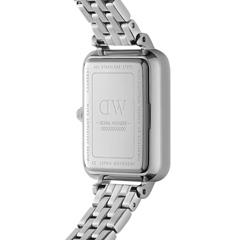 Daniel Wellington Quadro 20X26mm Bezel 5-Link Arctic Sunray Watch DW00100670