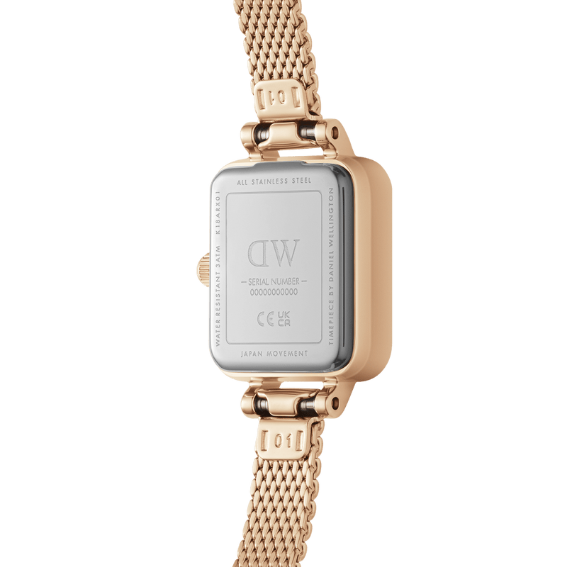 Daniel Wellington Quadro Mini 15x18mm Melrose RG Champagne DW00100651
