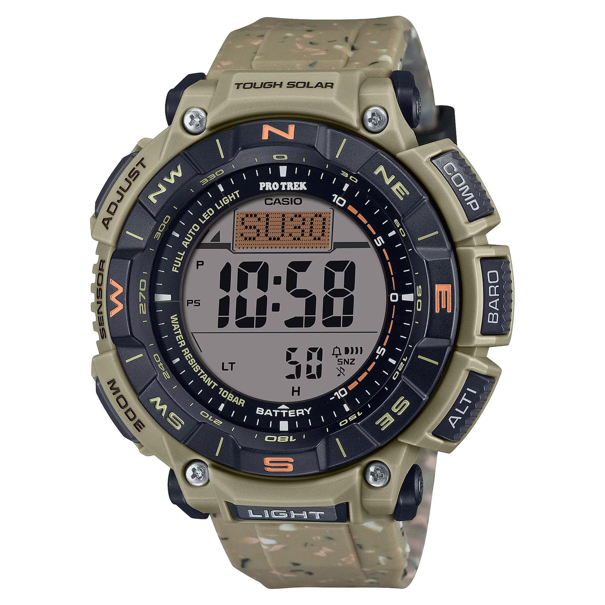 Casio PRO TREK Eco-Friendly Edition with Dual-Layer Display and Recycled Resin Strap PRG340SC-5D