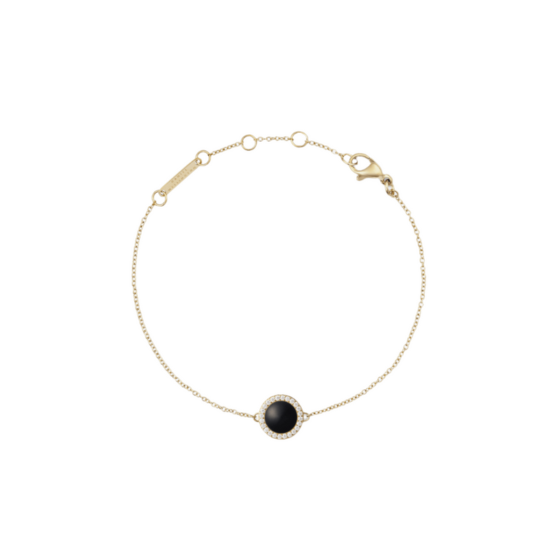 Daniel Wellington Audrey Black Agathe Gold Bracelet DW00401426