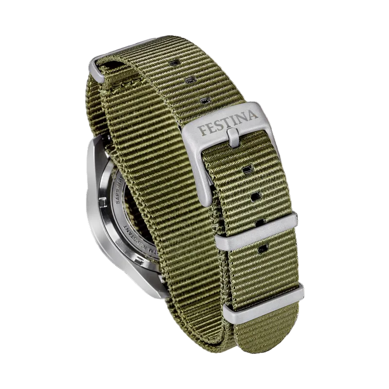 Festina Swiss Made Field Compact with Green Nato Strap Men's Watch F20082/1