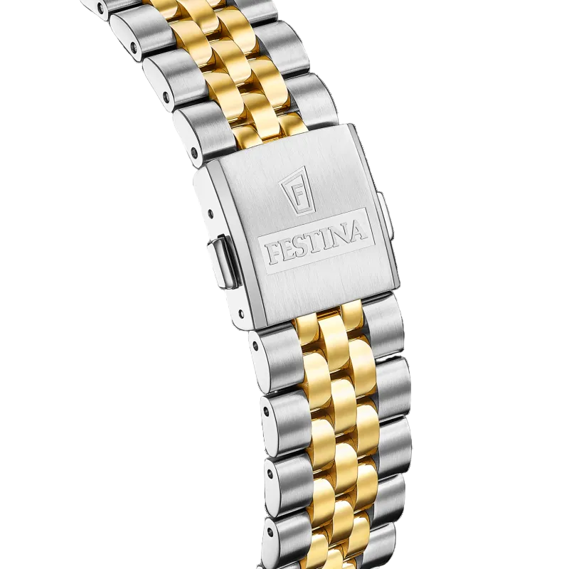 Festina Swiss Made Automatic Gold Dial Stainless Steel Men’s Watch F20091/2