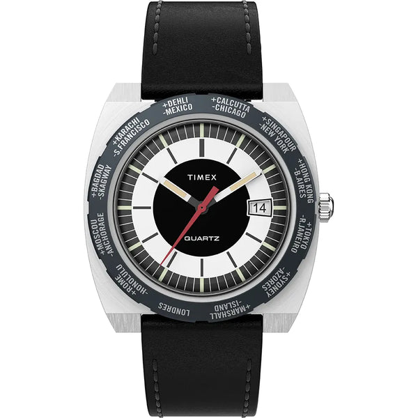 Timex Q World Time Ring Reissue Quartz Watch TW2V69500