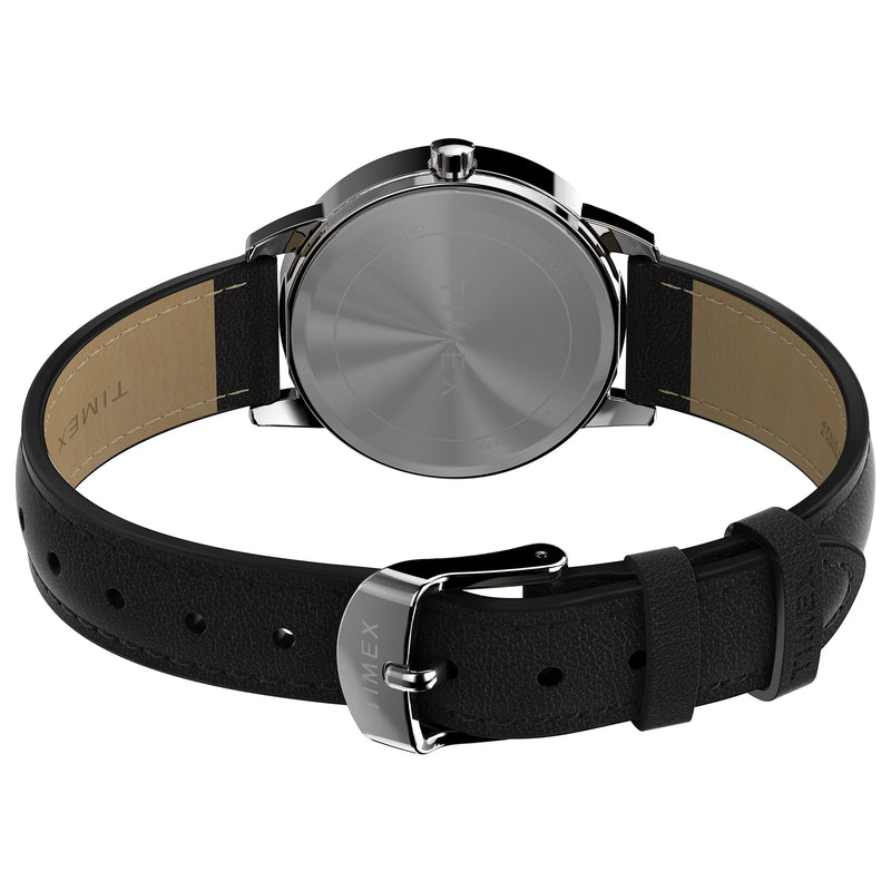 Timex Easy Reader Classic Black Leather Strap Watch TW2W32500