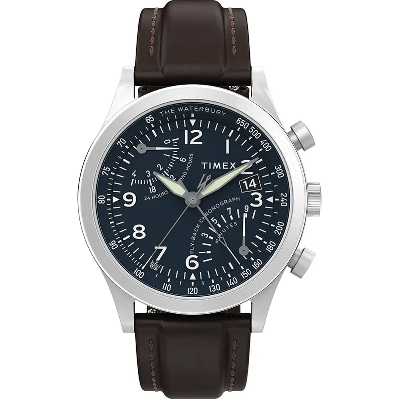 Timex Waterbury Traditional Brown Leather Watch TW2W47900