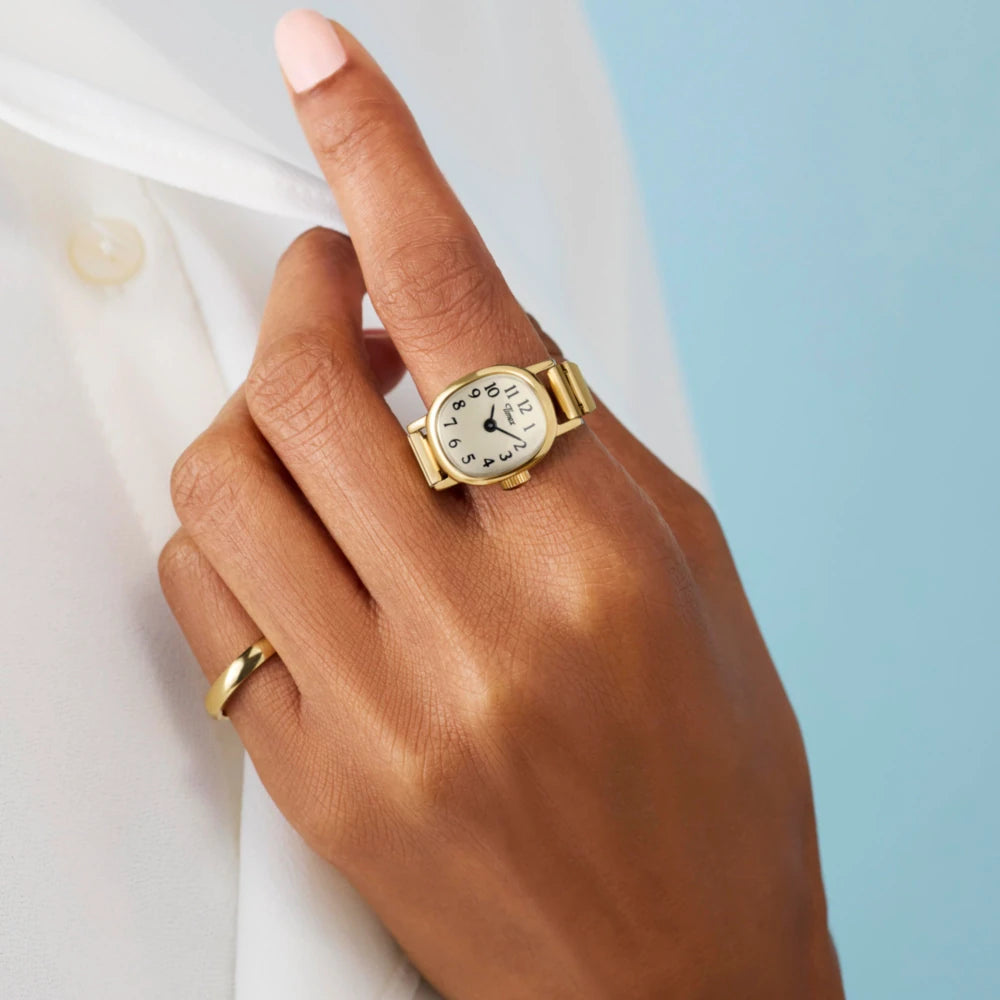 Timex Cavatina Gold Ring Watch TW2Y70800