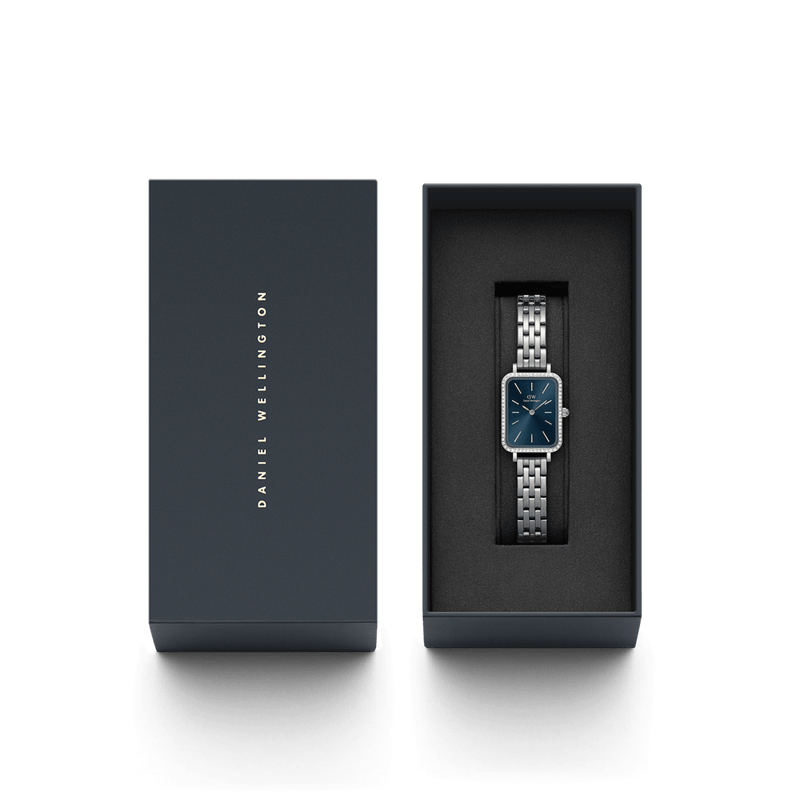 Daniel Wellington Quadro 20X26mm Bezel 5-Link Arctic Sunray Watch DW00100670