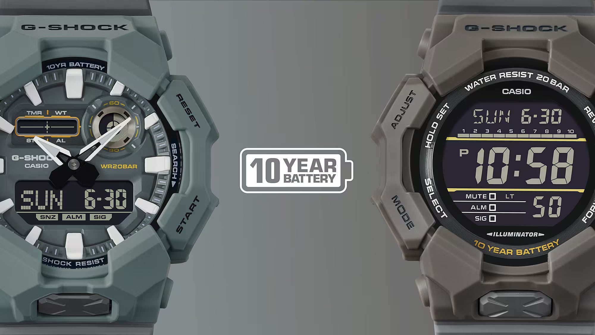 G-Shock Analog Digital Green Nylon Band Watch GA010CE-2A