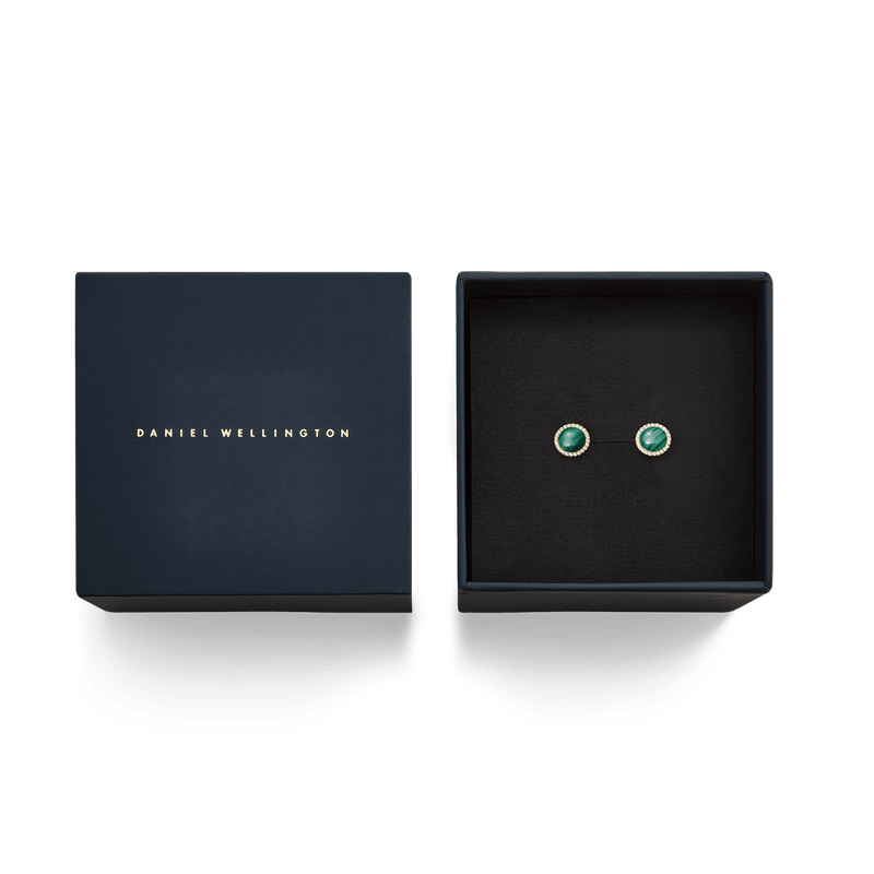 Daniel Wellington Audrey Malachite Rose Gold Earrings DW00401413