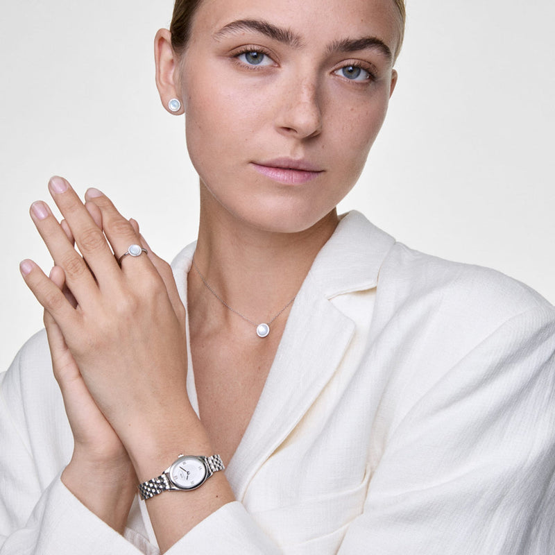Daniel Wellington Ophelia Mini Beans Link White Dial Watch DW00100808