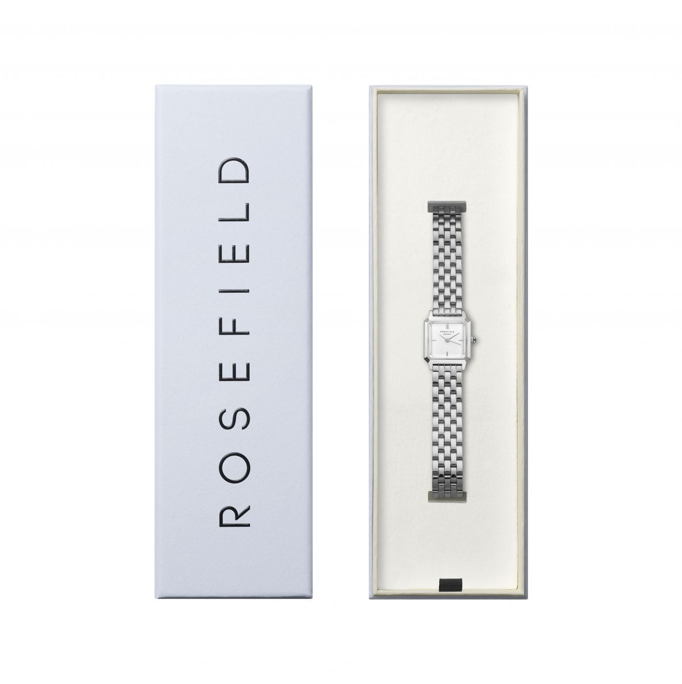 Rosefield Boxelle White Dial Stainless Steel Watch BWSSS-B02