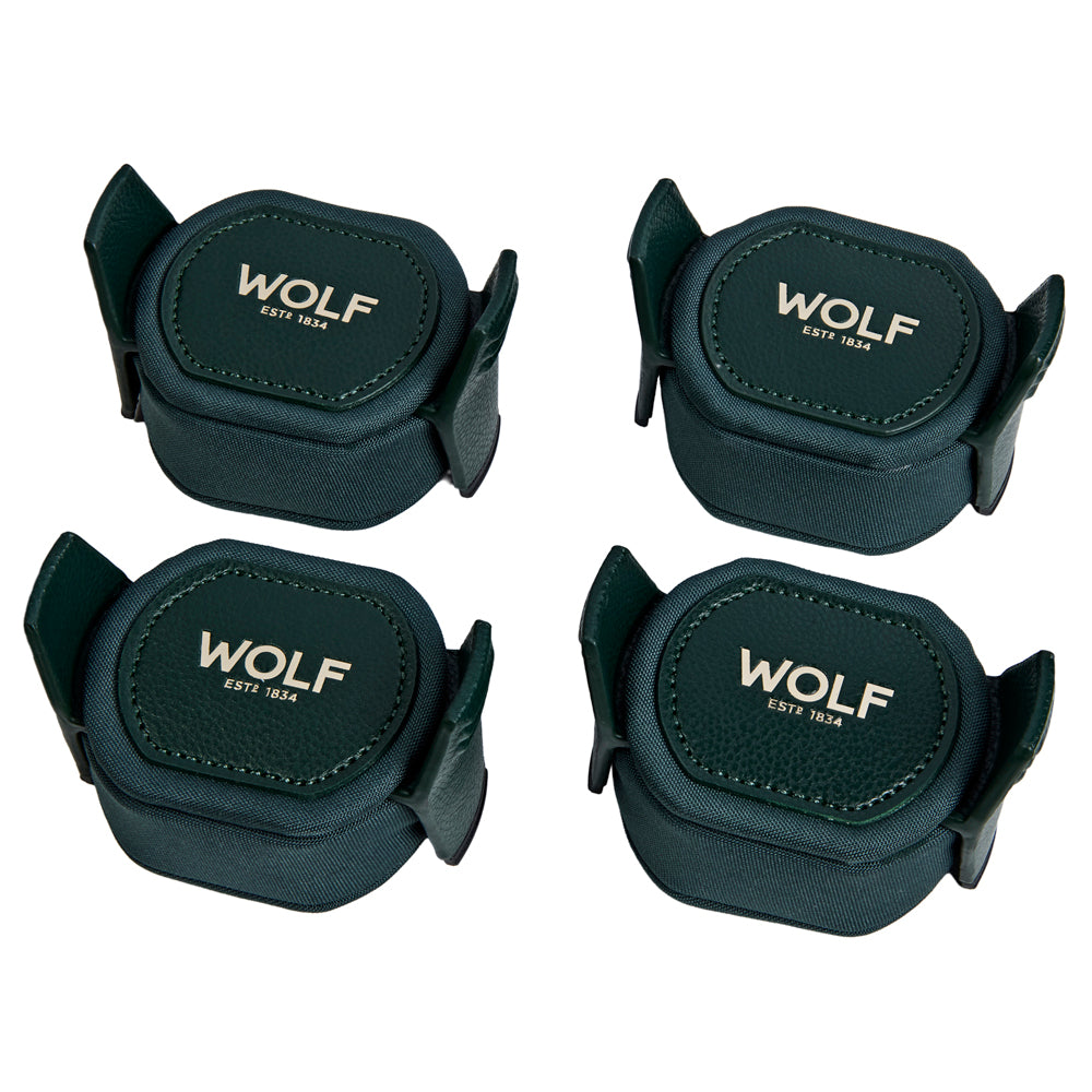 Wolf The Den 8 Piece Watch Winder Safe Green 430841 winder cuffs