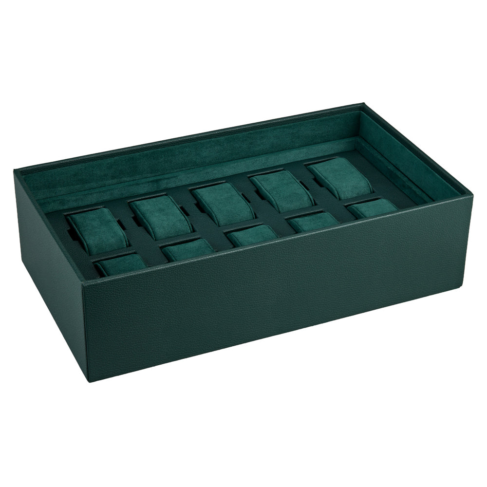 Wolf The Den 8 Piece Watch Winder Safe Green 430841 ten-piece watch tray
