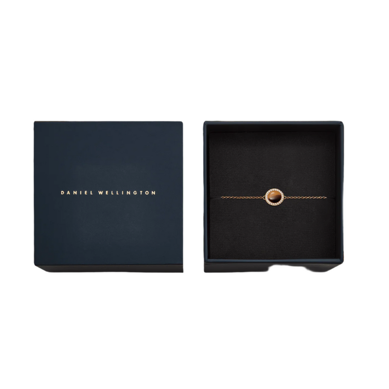 Daniel Wellington Audrey Tiger Eye Rose Gold Bracelet DW00401433