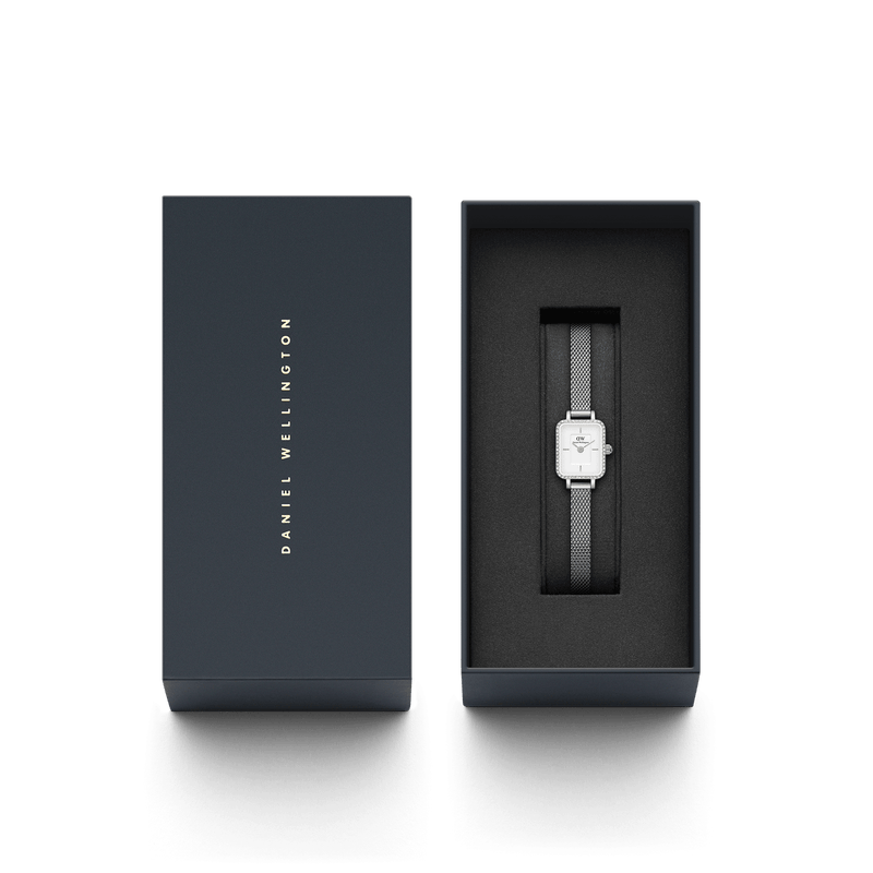 Daniel Wellington Quadro Mini Lumine Bezel Silver Watch DW00100732