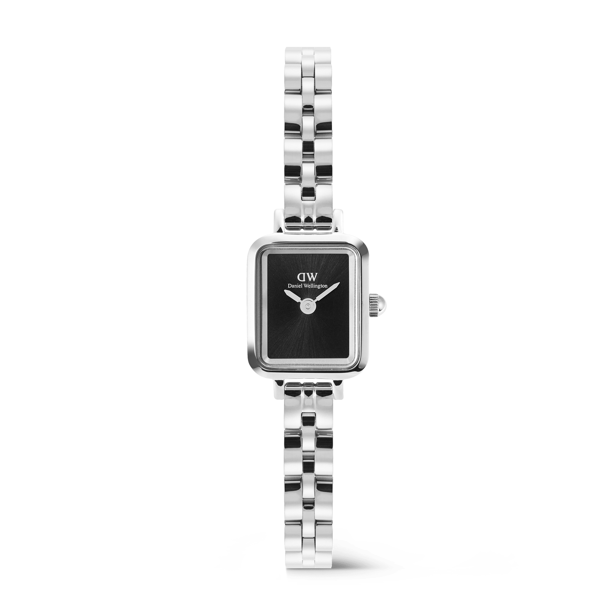 Daniel Wellington Quadro Mini Arch 3-link Onyx Sunray Silver