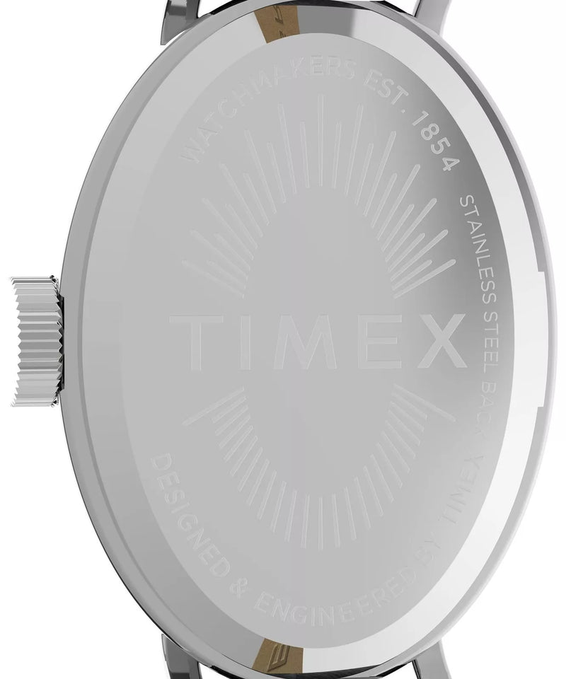 Timex Cavatina Silver Case with Black Leather Band Women's Watch TW2W78400