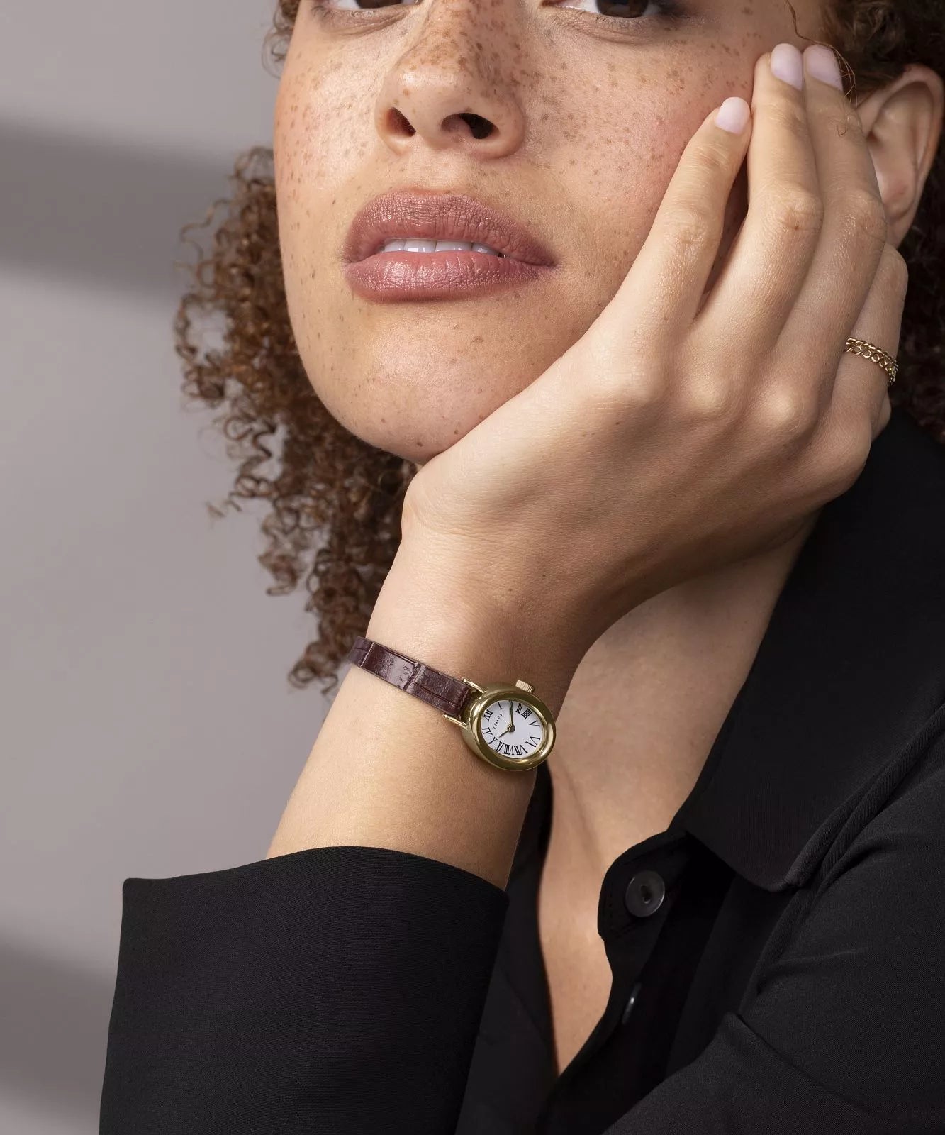 Timex Cavatina Gold Case with Brown Leather Band Women's Watch TW2W78500