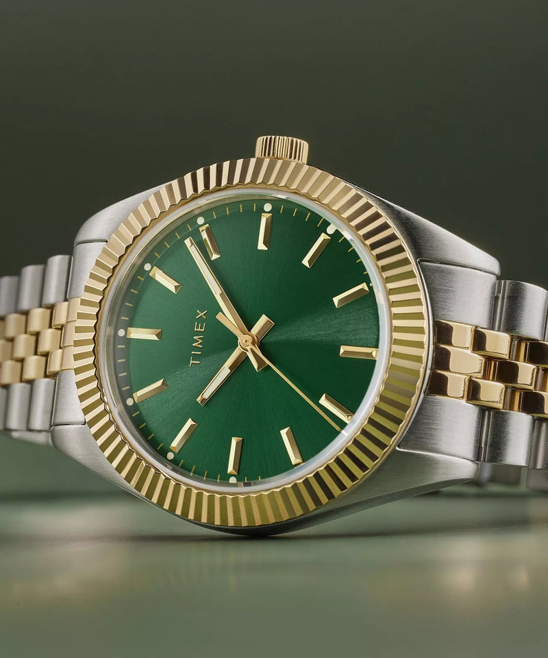 Timex Legacy 36mm Two-tone Case and Bracelet with Green Dial TW2W87400