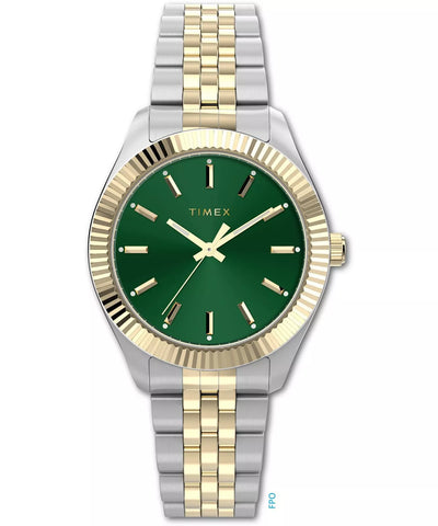 Timex Legacy 36mm Two-tone Case and Bracelet with Green Dial TW2W87400