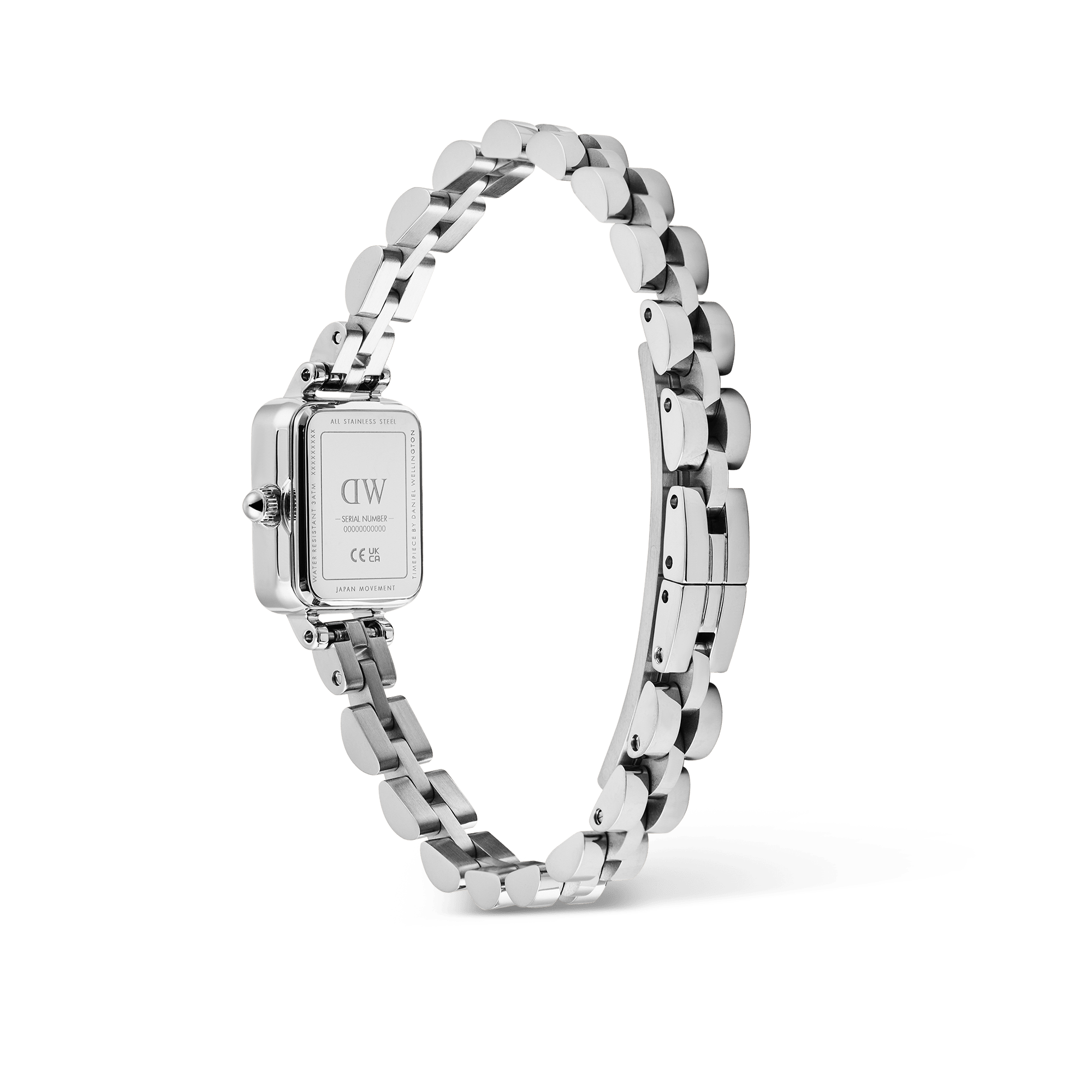 Daniel Wellington Quadro Mini Arch 3-link White Sunray Silver