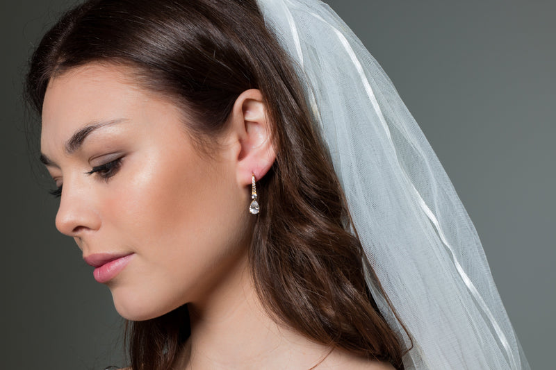 GEORGINI ICONIC BRIDAL ELIZABETH EARRINGS GOLD