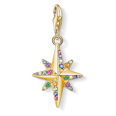 Thomas Sabo Charm Pendant Colourful Star, Gold