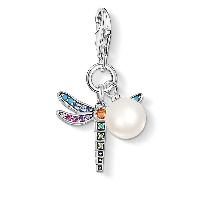 Thomas Sabo Charm Pendant Dragonfly Silver With Pearl