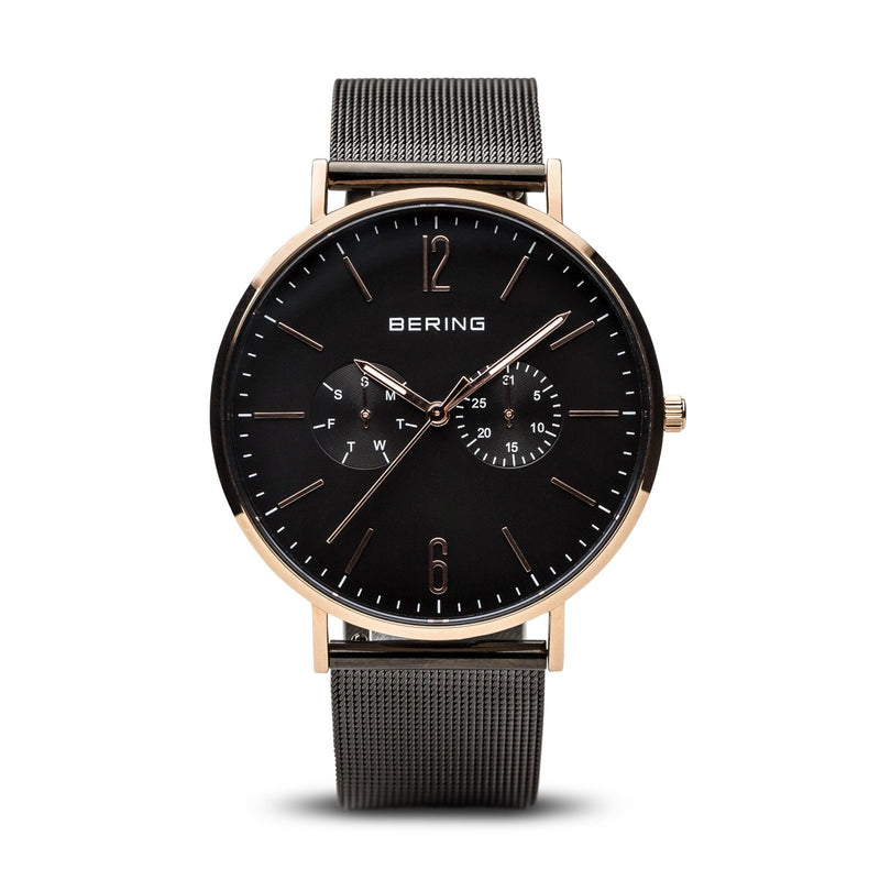 Bering Classic Polished Rose Gold Watch