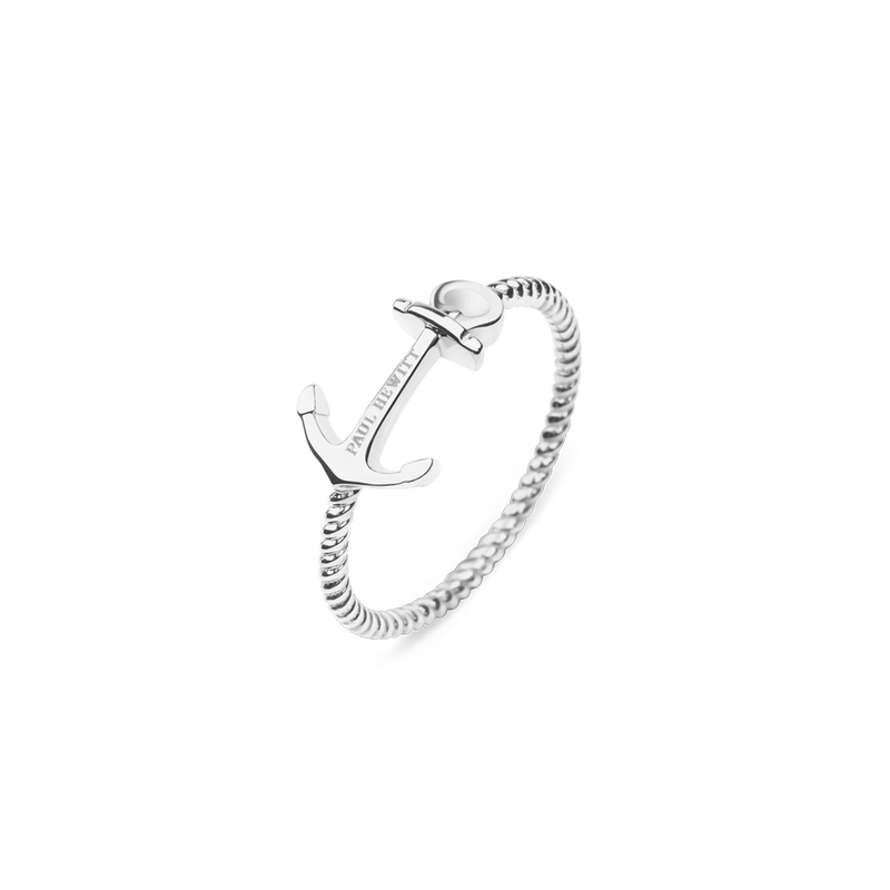 Paul Hewitt Anchor Rope Silver Ring - 54