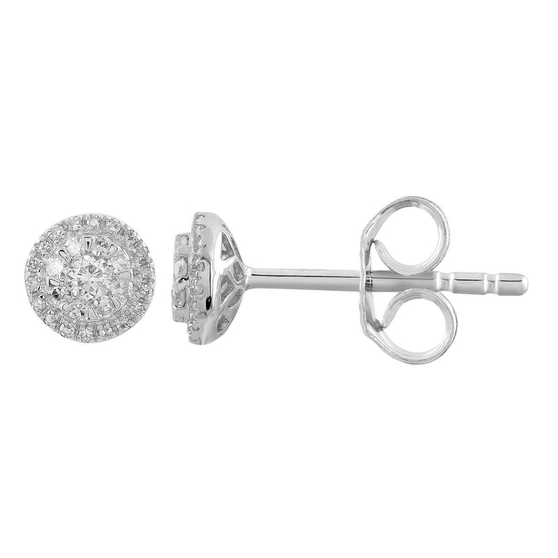 Stud Earrings with 0.25ct Diamonds in 9K Gold